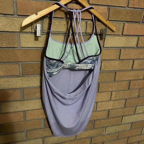 Lululemon Lighten Up Tank Lilac Blurry Belle Multi Deep Zinfandel Size 6 - Picture 6 of 7